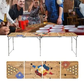 HI Mesa de beer pong plegable MDF y aluminio 240x60x55 cm de , Mesas multijuegos - Ref: Foro24-445592, Precio: 117,79 €, Desc...