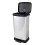 Curver Papelera de pedal Deco rectangular plateada 50 L by , Garbage cans and trash cans - Ref: Foro24-443829, Price: 88,63 €...
