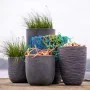 Capi Macetero Waste Rib gris 43x41 cm by , Pots and planters - Ref: Foro24-442100, Price: 86,55 €, Discount: %