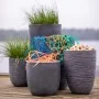 Capi Macetero Waste Rib gris 43x41 cm by , Pots and planters - Ref: Foro24-442100, Price: 86,55 €, Discount: %