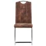 Juego de comedor 11 piezas piel de ante artificial marrón by , Furniture sets for kitchens and dining rooms - Ref: Foro24-305...