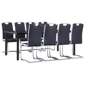 Juego de comedor 9 piezas cuero sintético negro von , Möbelsets für Küchen und Esszimmer - Ref: Foro24-3053165, Preis: 880,46...