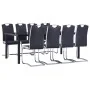 Juego de comedor 9 piezas cuero sintético negro by , Furniture sets for kitchens and dining rooms - Ref: Foro24-3053165, Pric...