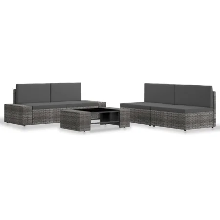 Juego de muebles de jardín 5 piezas ratán sintético gris by , Garden sets - Ref: Foro24-3054606, Price: 419,23 €, Discount: %