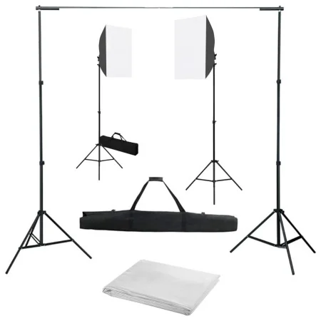 Kit de estudio fotográfico con luces softbox y fondo by , Flashes and studio lighting - Ref: Foro24-3055062, Price: 182,23 €,...