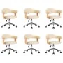 Sillas de comedor giratorias 6 unidades cuero sintético crema von , Essstühle - Ref: Foro24-3054898, Preis: 856,30 €, Rabatt: %