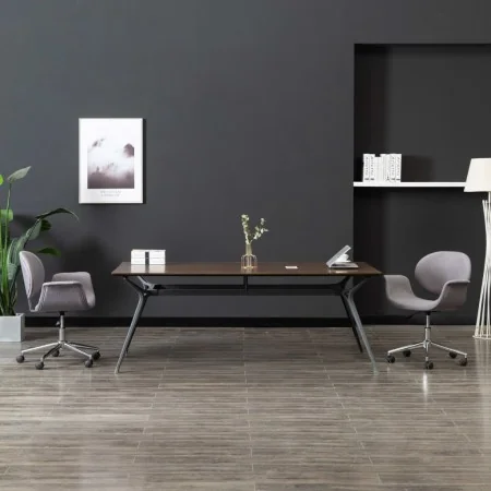 Sillas de comedor giratorias 2 unidades tela gris de , Sillas de comedor - Ref: Foro24-3054866, Precio: 278,42 €, Descuento: %