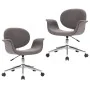 Sillas de comedor giratorias 2 unidades tela gris de , Sillas de comedor - Ref: Foro24-3054866, Precio: 278,42 €, Descuento: %