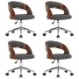 Sillas de comedor girartorias 4 uds madera curvada y tela gris de , Sillas de comedor - Ref: Foro24-3054921, Precio: 483,73 €...