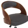 Sillas de comedor girartorias 4 uds madera curvada y tela gris de , Sillas de comedor - Ref: Foro24-3054921, Precio: 483,73 €...