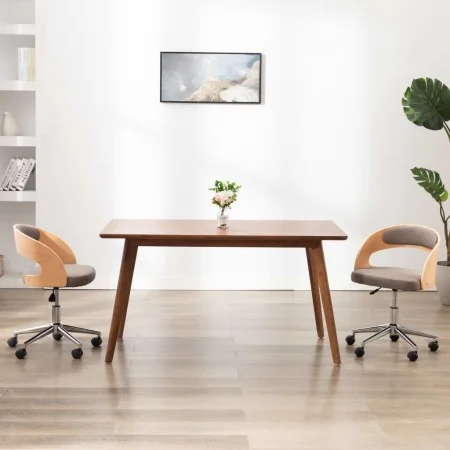 Sillas comedor giratorias 2 uds madera curvada tela gris taupe von , Essstühle - Ref: Foro24-3054923, Preis: 258,54 €, Rabatt: %