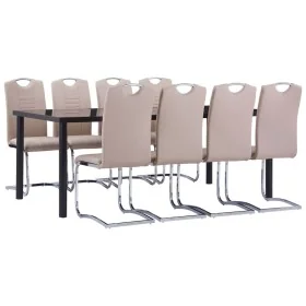Juego de comedor 9 piezas cuero sintético color capuchino von , Möbelsets für Küchen und Esszimmer - Ref: Foro24-3053171, Pre...