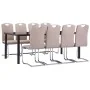 Juego de comedor 9 piezas cuero sintético color capuchino by , Furniture sets for kitchens and dining rooms - Ref: Foro24-305...