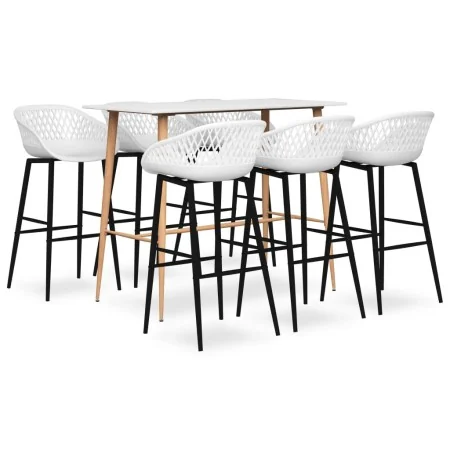 Mesa alta y taburetes de bar de 7 piezas blanco by , Furniture sets for kitchens and dining rooms - Ref: Foro24-3057446, Pric...