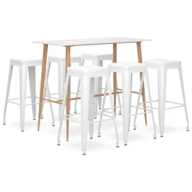 Set de muebles de bar de 7 piezas blanco by , Furniture sets for kitchens and dining rooms - Ref: Foro24-3057444, Price: 667,...