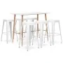 Set de muebles de bar de 7 piezas blanco by , Furniture sets for kitchens and dining rooms - Ref: Foro24-3057444, Price: 667,...