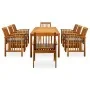 Set comedor de jardín 9 pzas y cojines madera maciza de acacia de , Conjuntos de jardín - Ref: Foro24-3058093, Precio: 1,00 €...