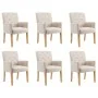 Sillas de comedor con reposabrazos 6 unidades de tela beige von , Essstühle - Ref: Foro24-3058299, Preis: 1,00 €, Rabatt: %