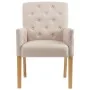 Sillas de comedor con reposabrazos 6 unidades de tela beige von , Essstühle - Ref: Foro24-3058299, Preis: 1,00 €, Rabatt: %