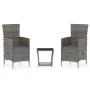 Set de muebles de jardín 3 pzas y cojines ratán sintético gris by , Garden sets - Ref: Foro24-3059364, Price: 316,15 €, Disco...