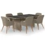 Juego de comedor para jardín 7 piezas ratán sintético marrón by , Garden sets - Ref: Foro24-3059483, Price: 879,05 €, Discoun...