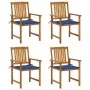 Sillas de jardín con cojines 4 unidades madera maciza de acacia von , Gartenstühle - Ref: Foro24-3061188, Preis: 316,78 €, Ra...