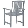 Sillas de jardín con cojines 4 uds madera maciza de acacia gris by , Garden chairs - Ref: Foro24-3061258, Price: 273,69 €, Di...