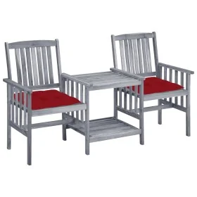 Sillas de jardín con mesita y cojines madera maciza acacia by , Garden sets - Ref: Foro24-3061323, Price: 162,06 €, Discount: %
