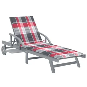 Tumbona de jardín con cojín madera maciza de acacia by , Loungers - Ref: Foro24-3061342, Price: 208,86 €, Discount: %