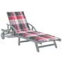 Tumbona de jardín con cojín madera maciza de acacia von , Liegen - Ref: Foro24-3061342, Preis: 212,17 €, Rabatt: %