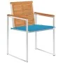 Sillas de jardín con cojines 2 uds madera maciza acacia y acero by , Garden chairs - Ref: Foro24-3061492, Price: 248,75 €, Di...