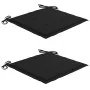 Sillas de jardín con cojines 2 uds madera maciza teca y acero de , Sillas de jardín - Ref: Foro24-3061522, Precio: 279,06 €, ...