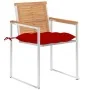 Sillas de jardín con cojines 2 uds madera maciza teca y acero de , Sillas de jardín - Ref: Foro24-3061536, Precio: 277,24 €, ...