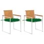 Sillas de jardín con cojines 2 uds madera maciza acacia y acero von , Gartenstühle - Ref: Foro24-3061508, Preis: 259,06 €, Ra...