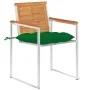 Sillas de jardín con cojines 2 uds madera maciza acacia y acero von , Gartenstühle - Ref: Foro24-3061508, Preis: 259,06 €, Ra...
