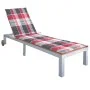 Tumbona con cojín madera maciza de acacia y acero galvanizado de , Tumbonas - Ref: Foro24-3061555, Precio: 269,47 €, Descuent...