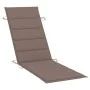 Tumbona de jardín con mesa y cojín madera maciza de acacia de , Tumbonas - Ref: Foro24-3061595, Precio: 195,95 €, Descuento: %