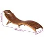 Tumbona de jardín con mesa y cojín madera maciza de acacia de , Tumbonas - Ref: Foro24-3061595, Precio: 195,95 €, Descuento: %