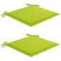 Sillas de jardín 2 uds con cojines verde brillante madera teca by , Garden chairs - Ref: Foro24-3062219, Price: 248,85 €, Dis...