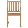 Silla mecedora de madera maciza de teca con cojín rojo tinto de , Sillas de jardín - Ref: Foro24-3062781, Precio: 160,62 €, D...
