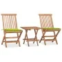 Set comedor de jardín plegable 3 piezas madera de teca cojines by , Garden sets - Ref: Foro24-3063209, Price: 161,00 €, Disco...