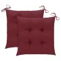 Sillas de jardín 2 unidades madera maciza de teca con cojines by , Garden chairs - Ref: Foro24-3062940, Price: 231,21 €, Disc...