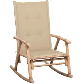 Silla mecedora con cojín bambú by , Garden chairs - Ref: Foro24-3063906, Price: 137,69 €, Discount: %