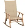 Silla mecedora con cojín bambú by , Garden chairs - Ref: Foro24-3063906, Price: 137,69 €, Discount: %