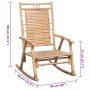 Silla mecedora con cojín bambú by , Garden chairs - Ref: Foro24-3063906, Price: 137,69 €, Discount: %