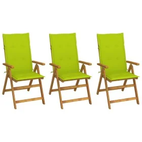 Sillas de jardín plegables 3 uds y cojines madera maciza acacia von , Gartenstühle - Ref: Foro24-3064100, Preis: 251,87 €, Ra...