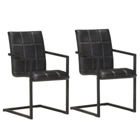 Sillas voladizas de comedor 2 unidades cuero auténtico negro von , Essstühle - Ref: Foro24-321852, Preis: 305,34 €, Rabatt: %