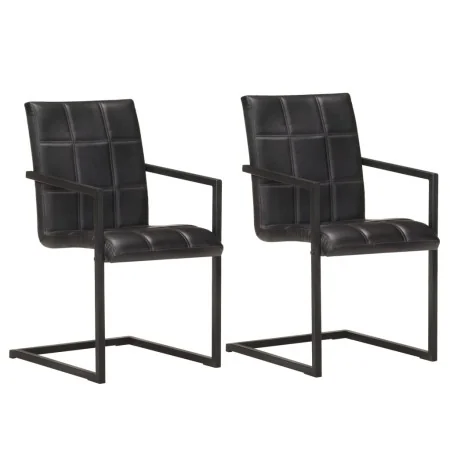 Sillas voladizas de comedor 2 unidades cuero auténtico negro von , Essstühle - Ref: Foro24-321852, Preis: 305,34 €, Rabatt: %