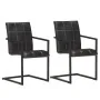 Sillas voladizas de comedor 2 unidades cuero auténtico negro von , Essstühle - Ref: Foro24-321852, Preis: 305,34 €, Rabatt: %