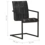 Sillas voladizas de comedor 2 unidades cuero auténtico negro von , Essstühle - Ref: Foro24-321852, Preis: 305,34 €, Rabatt: %